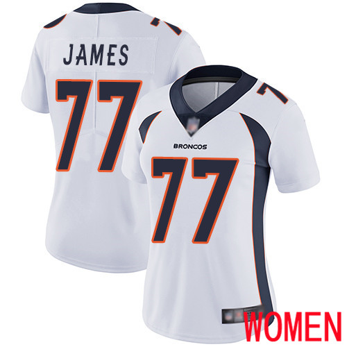 Women Denver Broncos 70 Ja Wuan James White Vapor Untouchable Limited Player Football NFL Jersey